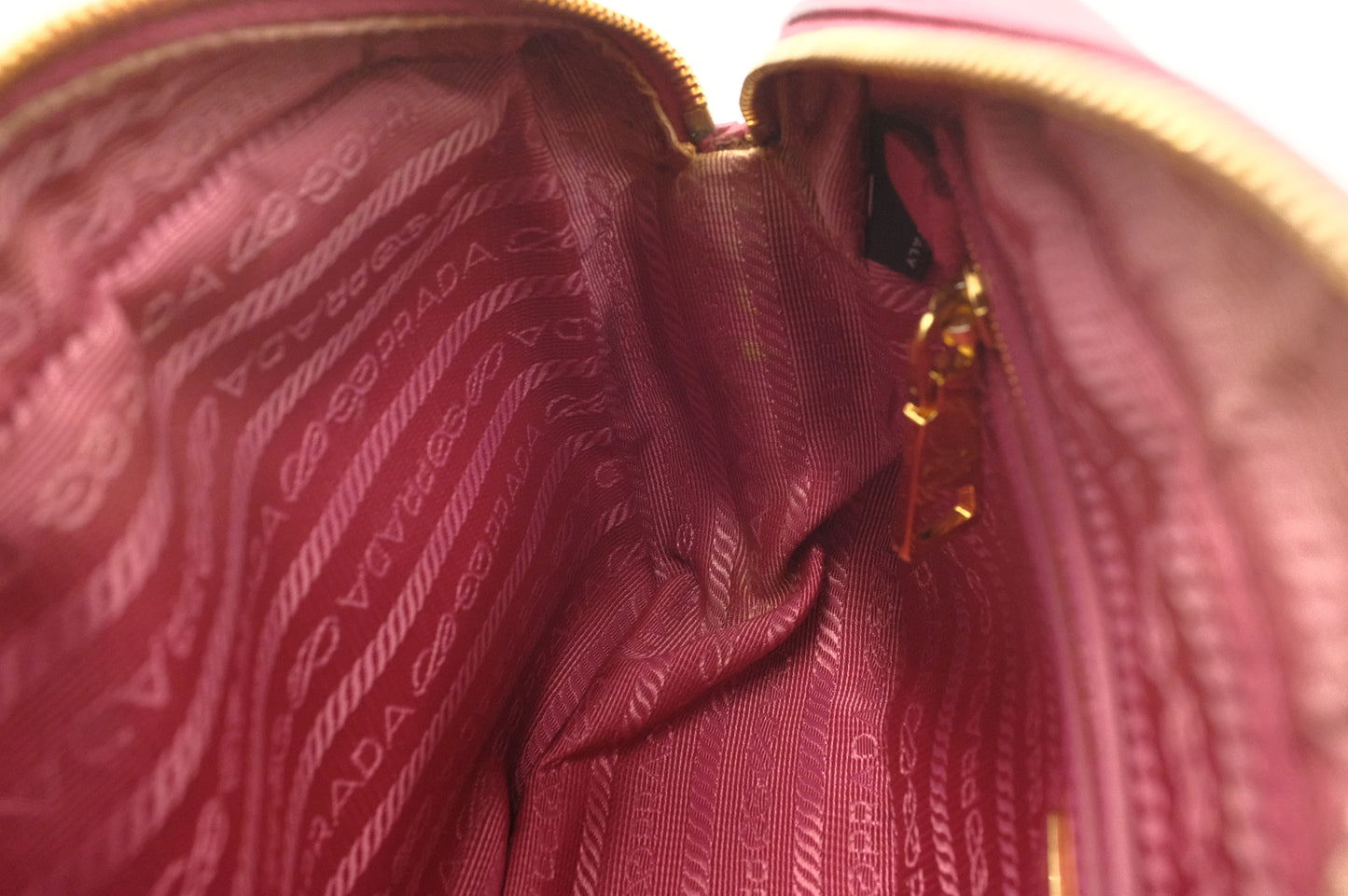 Prada Crossbody Bag in Pink Saffiano Leather