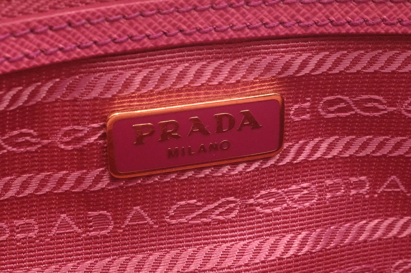 Prada Crossbody Bag in Pink Saffiano Leather