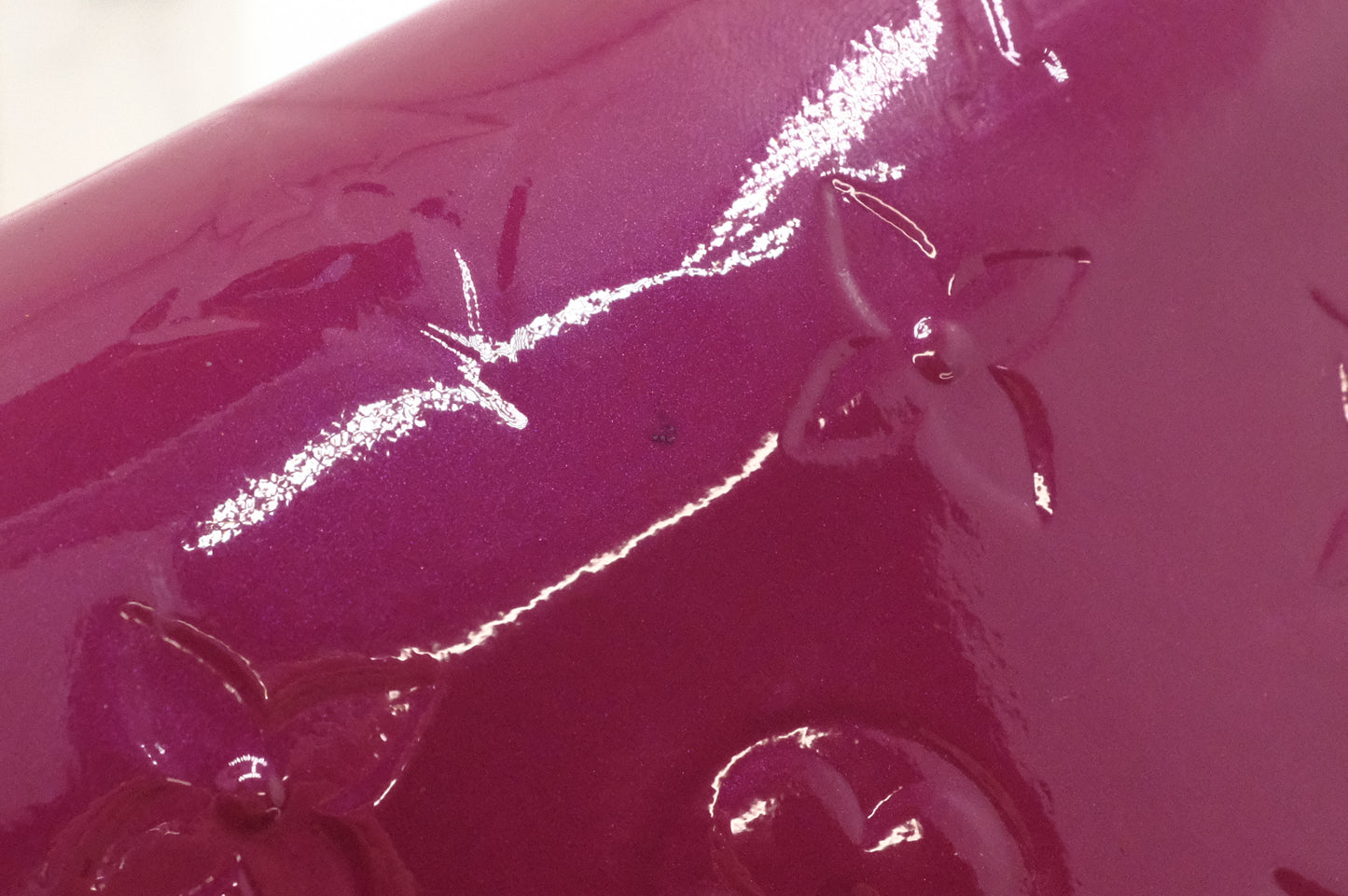 Louis Vuitton Pochette Felicie in Metallic Pink Vernis Leather