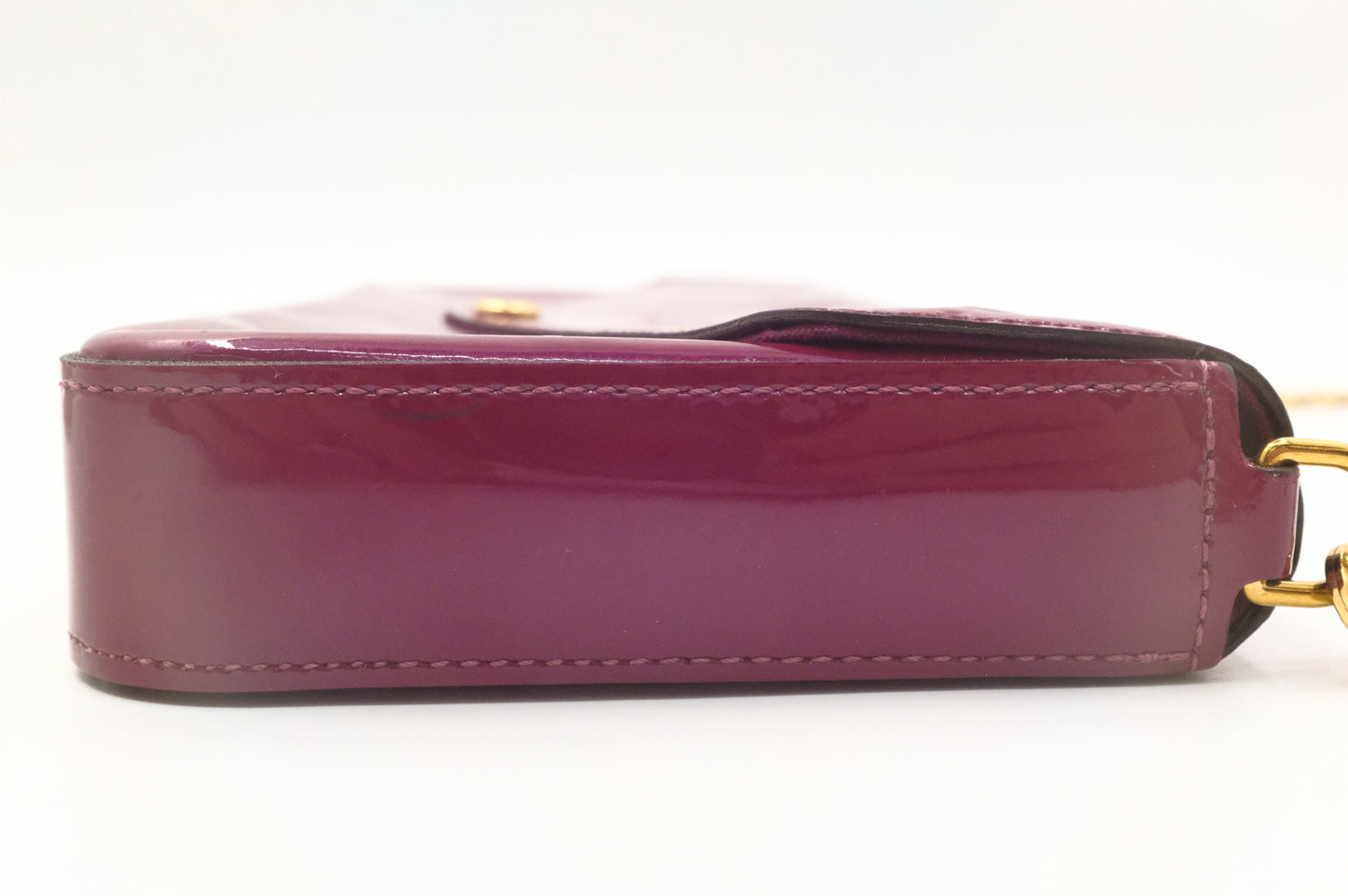Louis Vuitton Pochette Felicie in Metallic Pink Vernis Leather