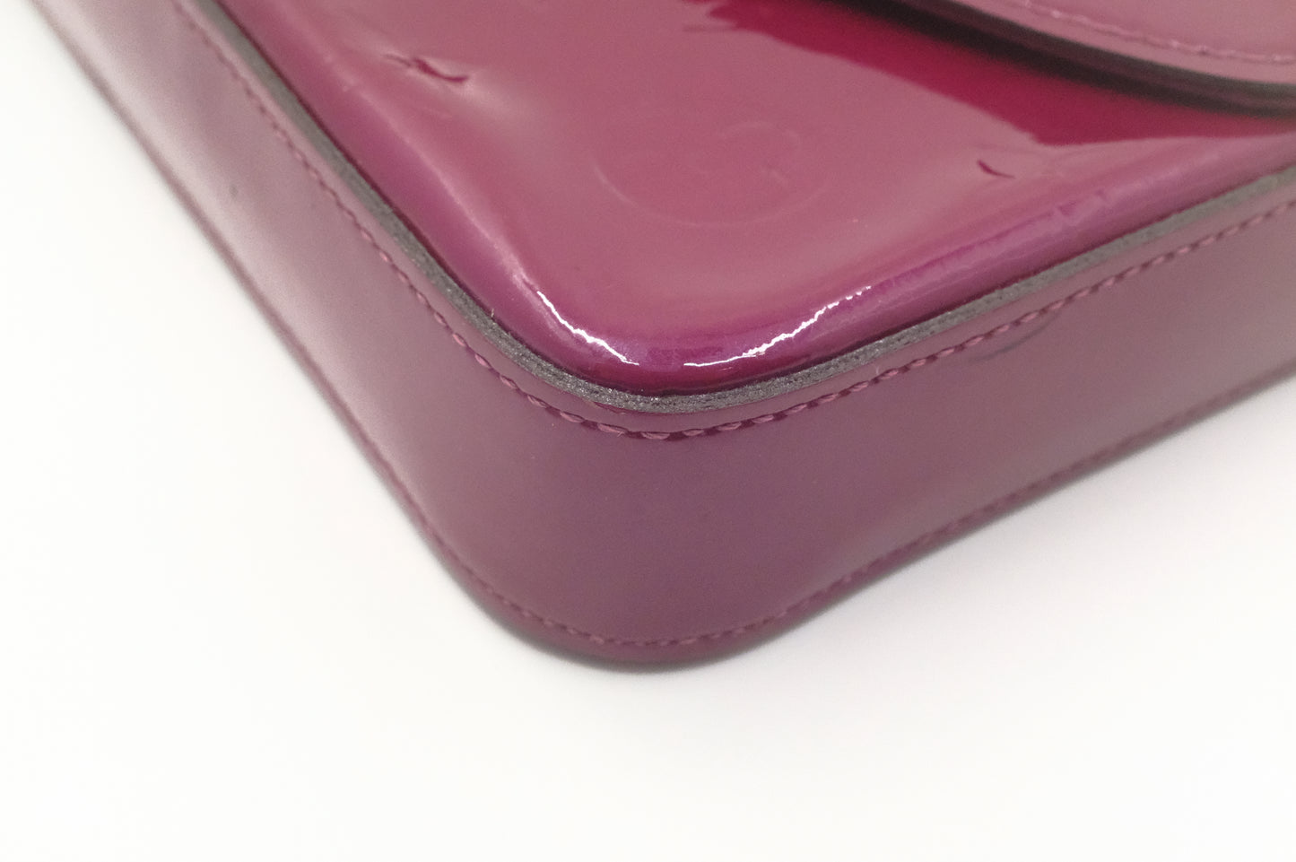 Louis Vuitton Pochette Felicie in Metallic Pink Vernis Leather