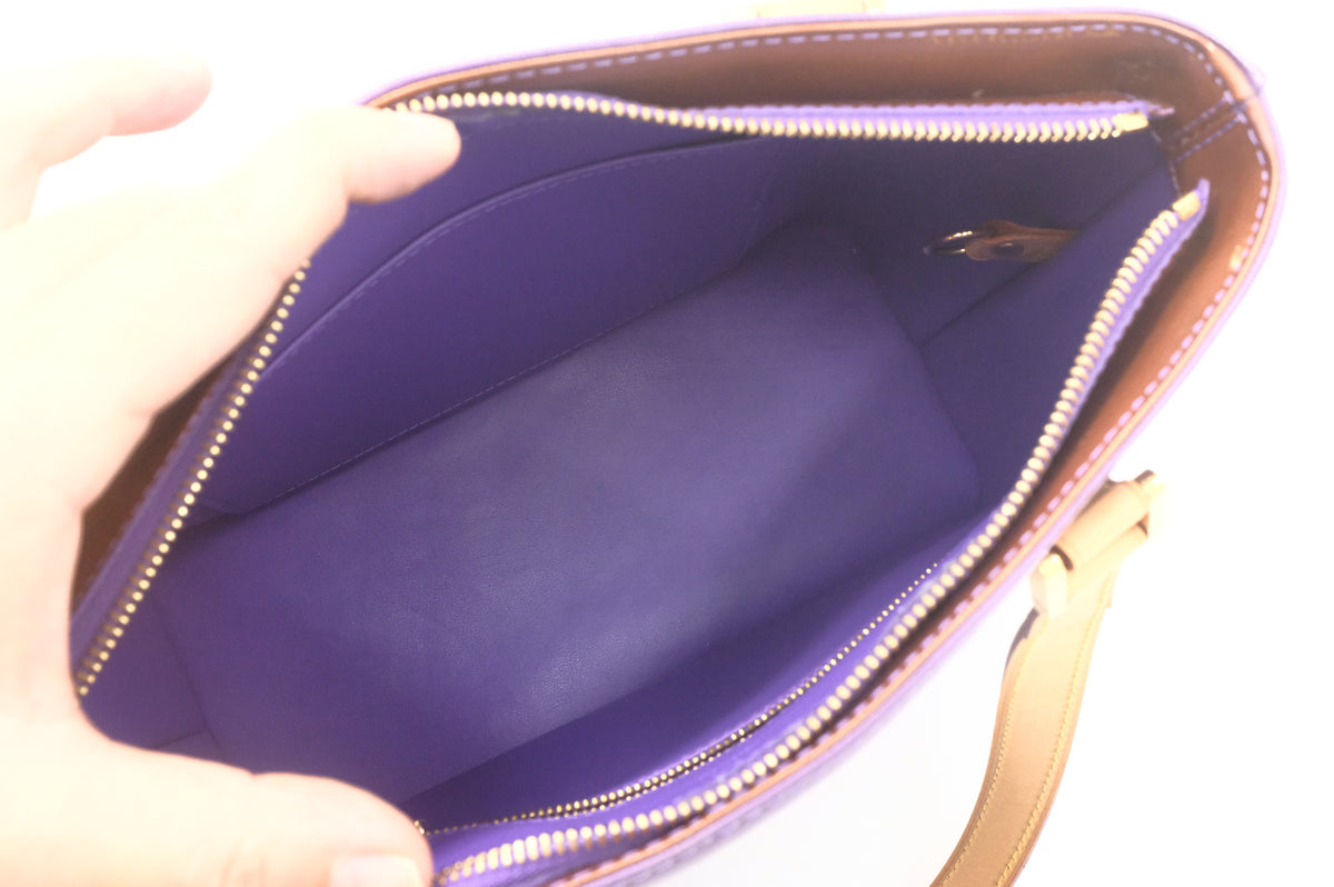 Louis Vuitton Houston in Purple Vernis Leather
