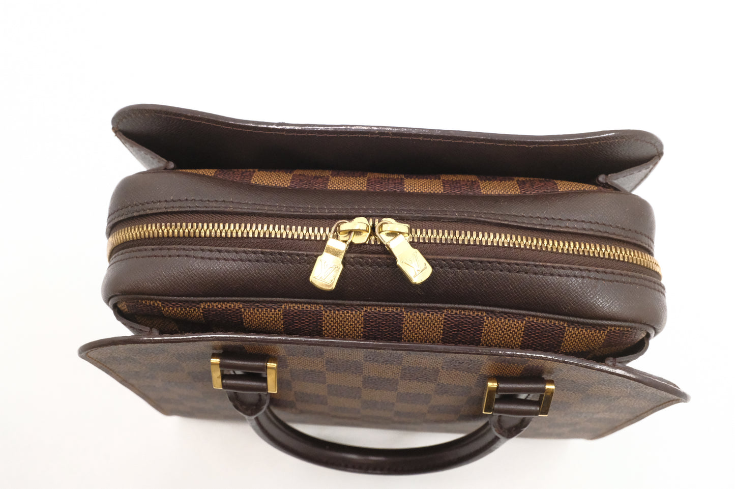 Louis Vuitton Triana Handbag in Damier Ebene Canvas