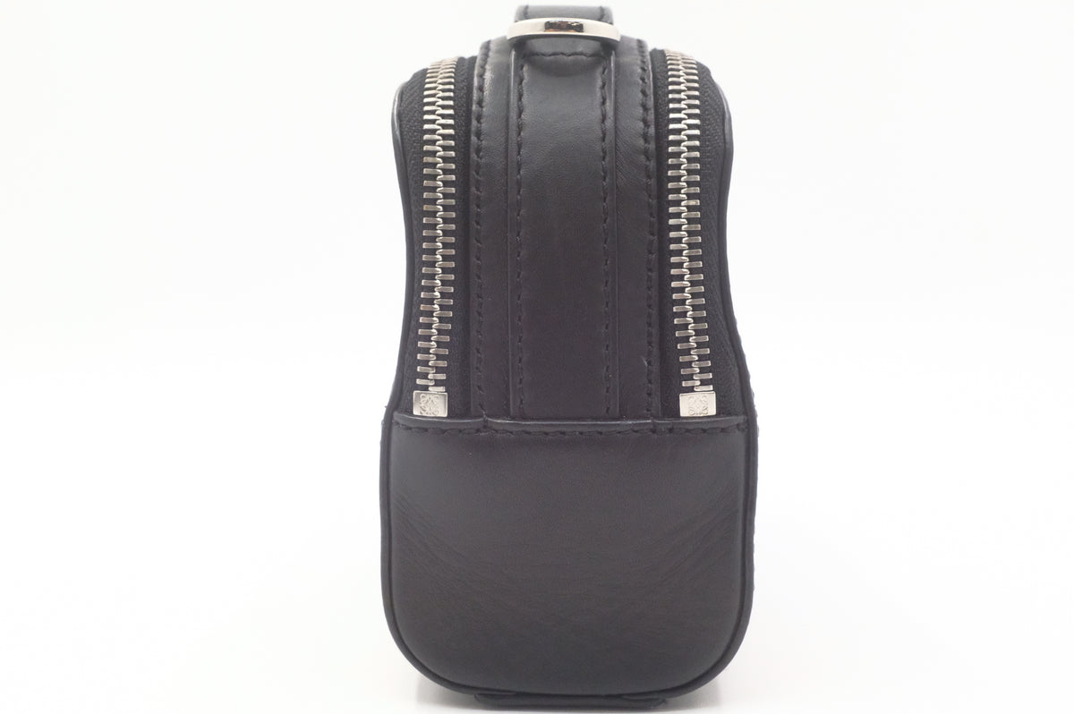 Loewe Camera Crossbody Bag in Black Leather