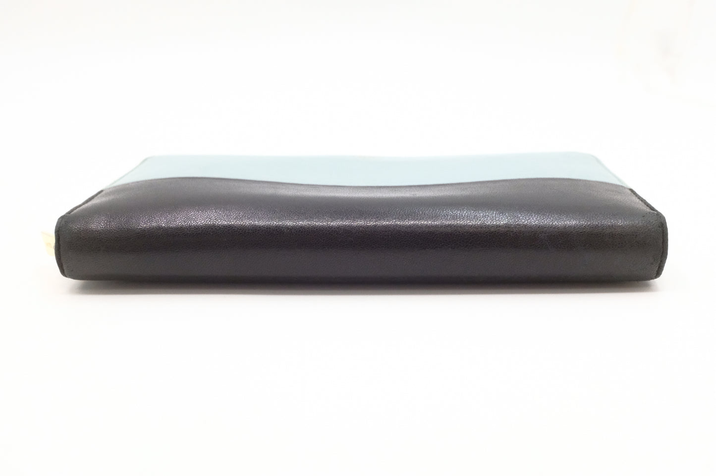 Celine Long Zippy Wallet in Blue and Black Leather