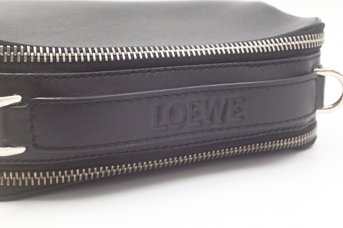 Loewe Camera Crossbody Bag in Black Leather