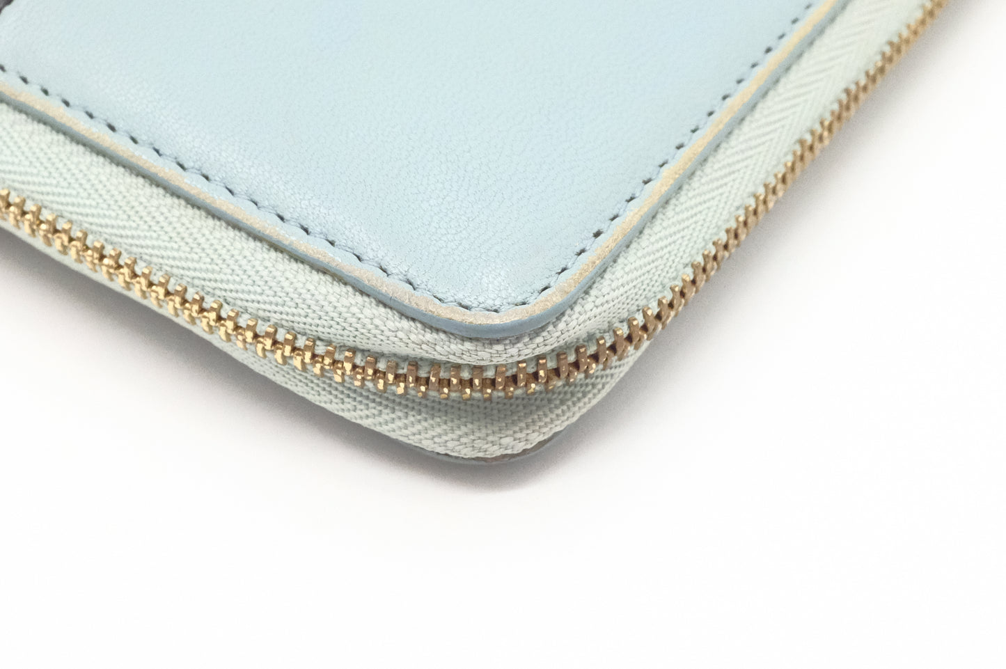 Celine Long Zippy Wallet in Blue and Black Leather