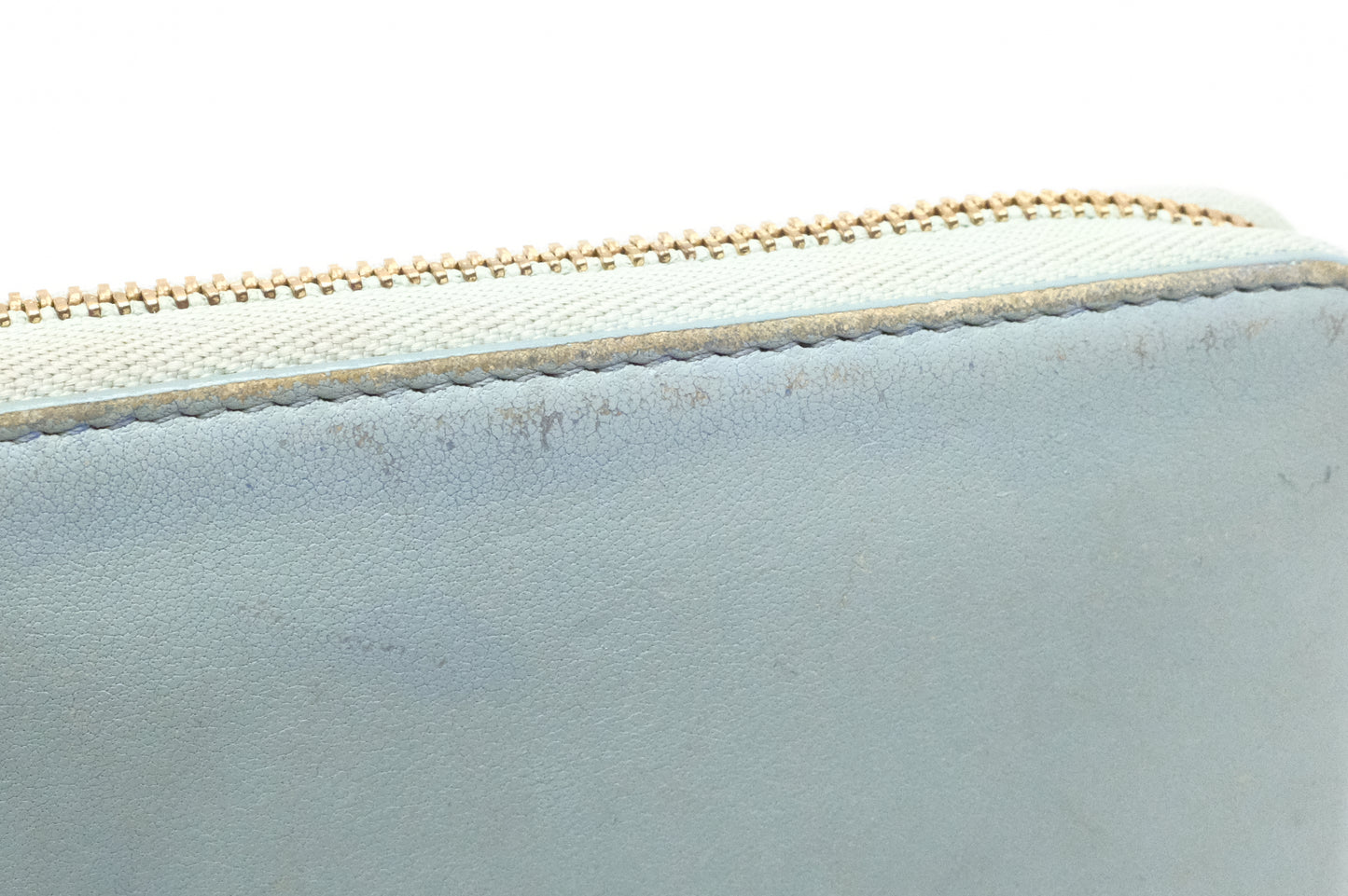 Celine Long Zippy Wallet in Blue and Black Leather