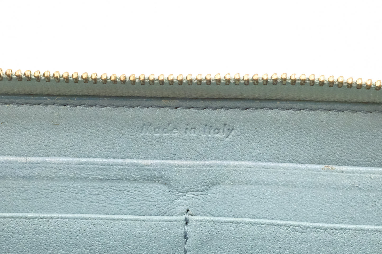 Celine Long Zippy Wallet in Blue and Black Leather