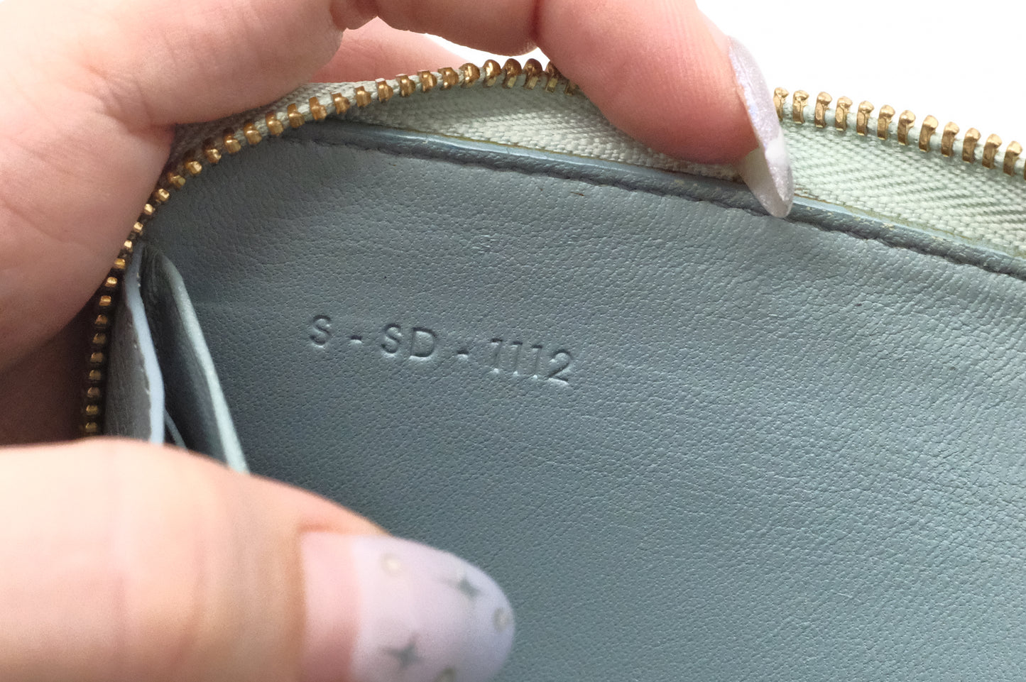 Celine Long Zippy Wallet in Blue and Black Leather