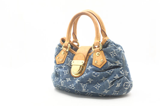 Louis Vuitton Mini Pleaty in Blue Denim Canvas