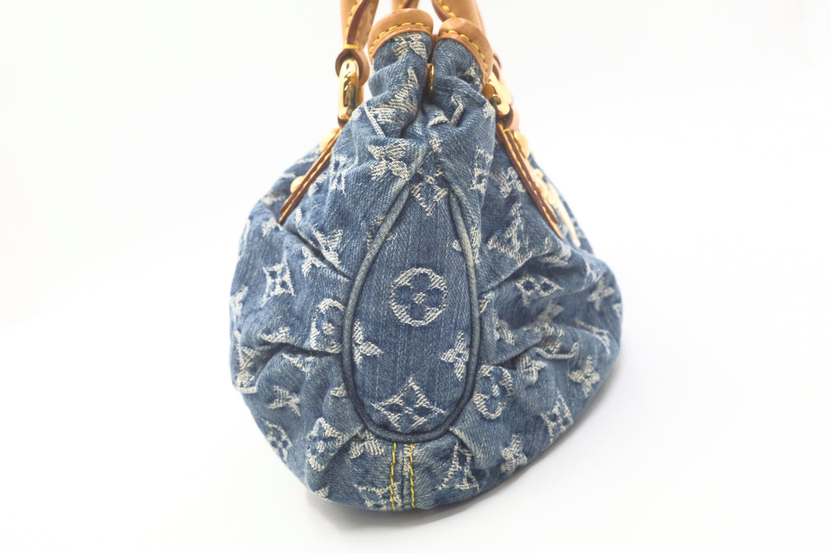 Louis Vuitton Mini Pleaty in Blue Denim Canvas