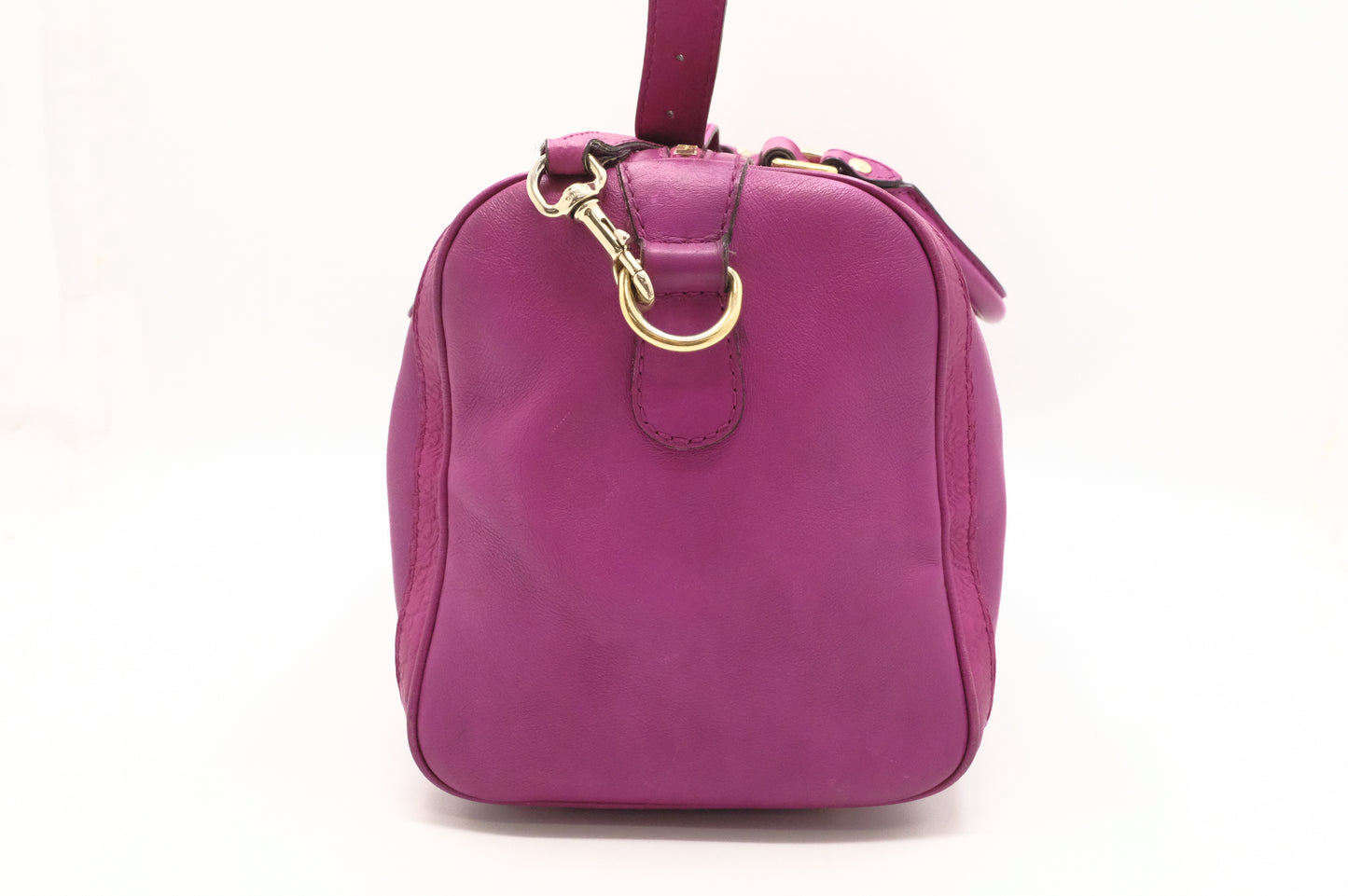 Gucci 2-Way Boston Bag in Magenta Leather