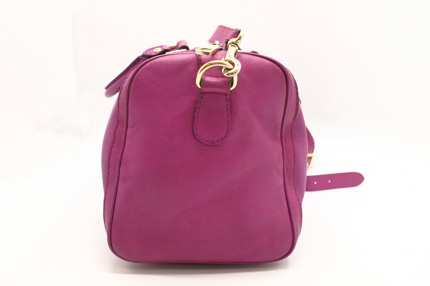 Gucci 2-Way Boston Bag in Magenta Leather