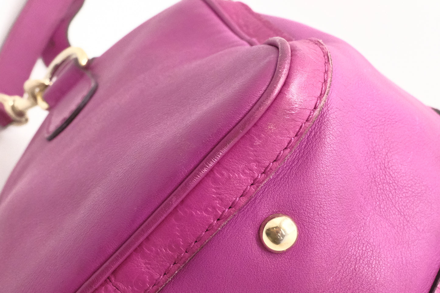 Gucci 2-Way Boston Bag in Magenta Leather