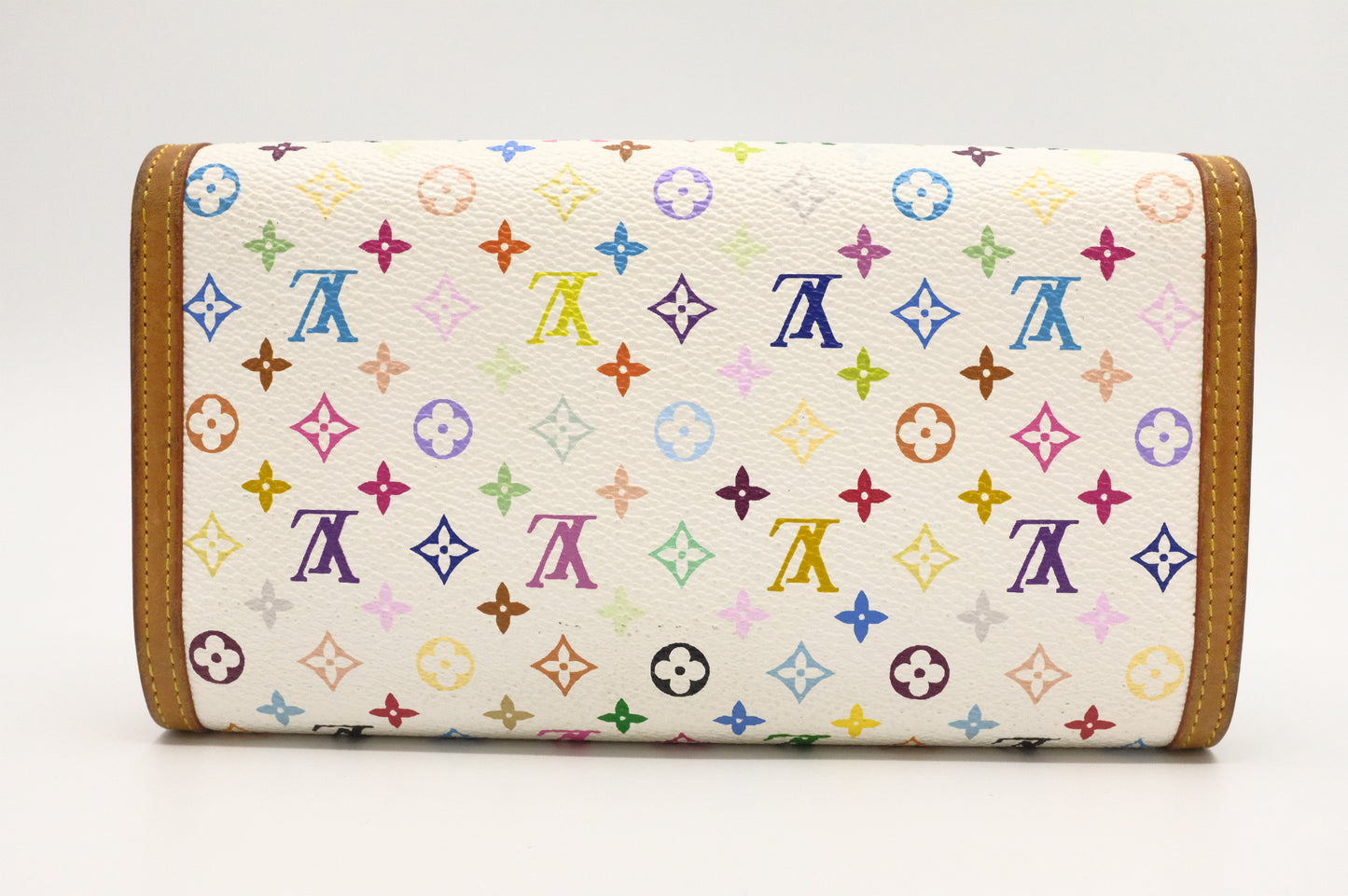 Louis Vuitton International Wallet in White Multicolor Canvas