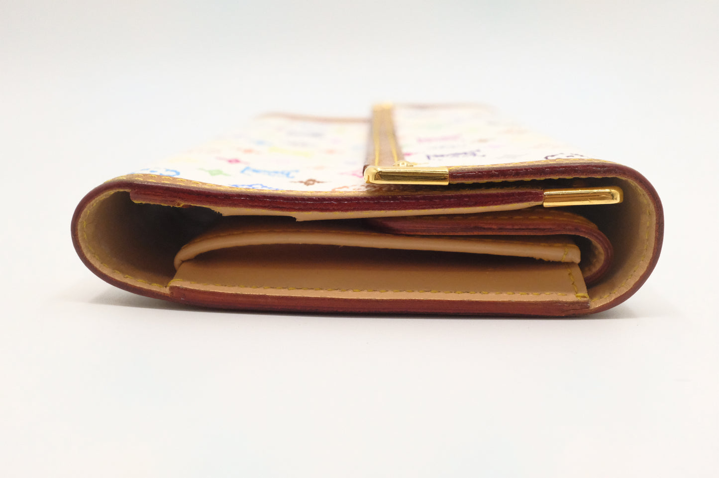 Louis Vuitton International Wallet in White Multicolor Canvas