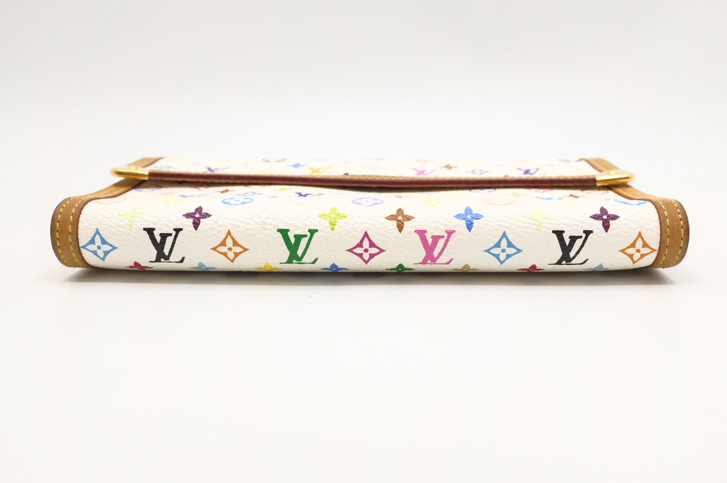 Louis Vuitton International Wallet in White Multicolor Canvas