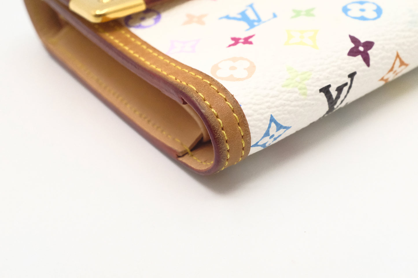 Louis Vuitton International Wallet in White Multicolor Canvas