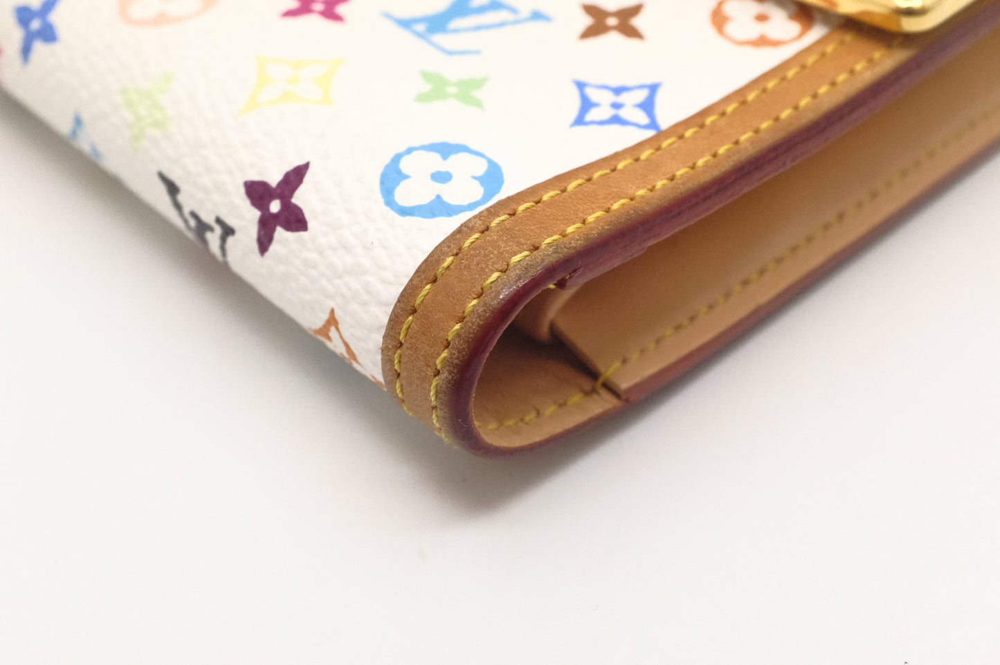 Louis Vuitton International Wallet in White Multicolor Canvas
