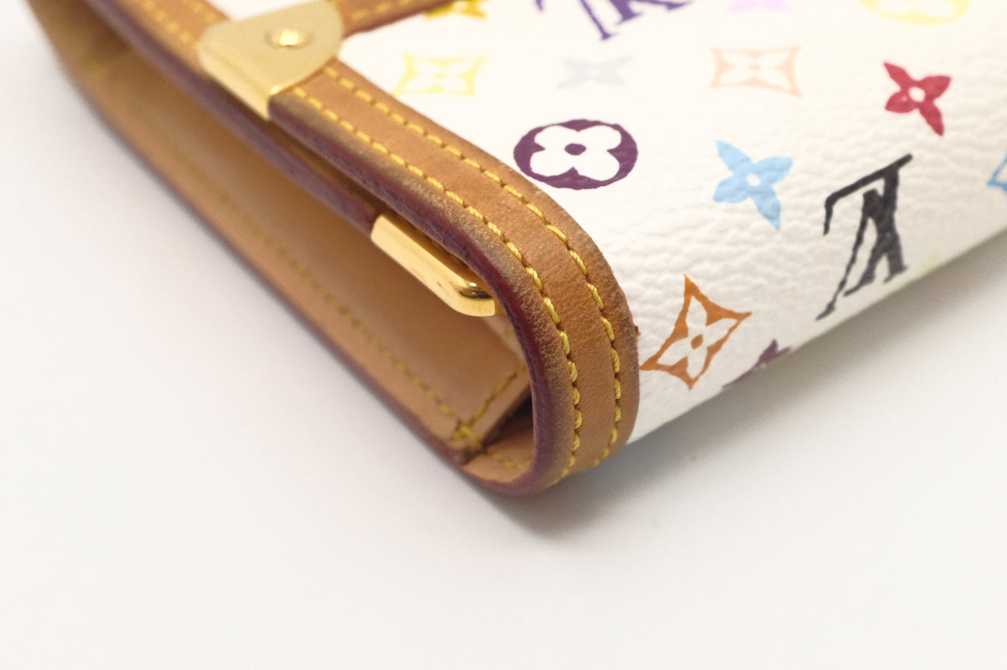 Louis Vuitton International Wallet in White Multicolor Canvas