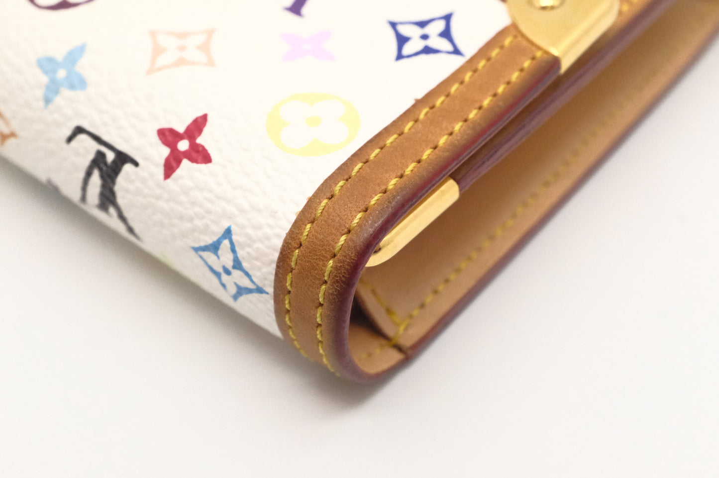 Louis Vuitton International Wallet in White Multicolor Canvas