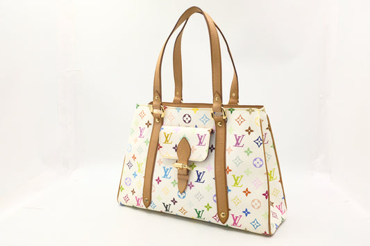 Louis Vuitton Aurelia MM in White Multicolor Canvas