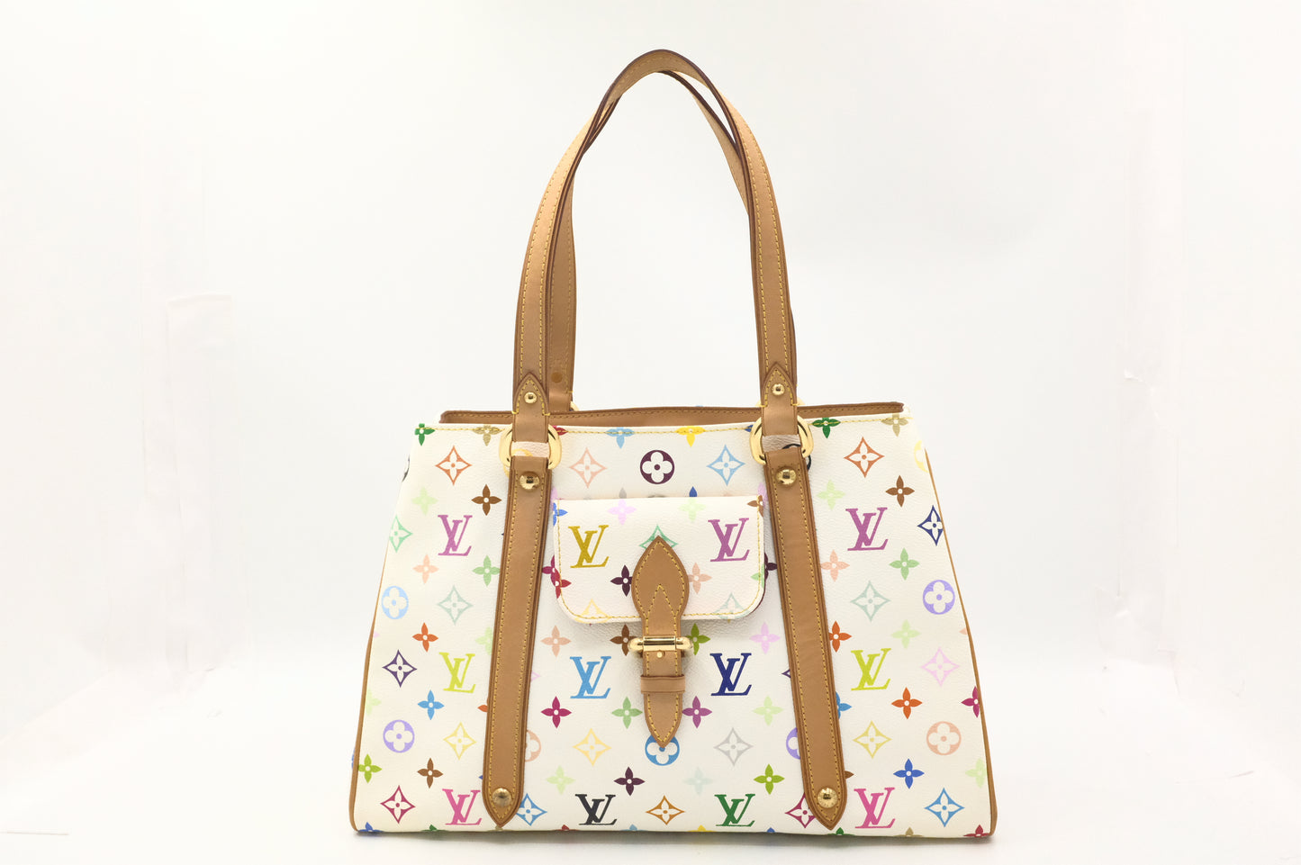Louis Vuitton Aurelia MM in White Multicolor Canvas