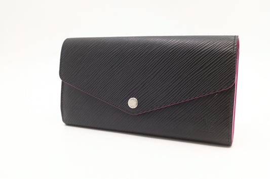 Louis Vuitton Sarah Wallet NM in Dark Gray Epi Leather