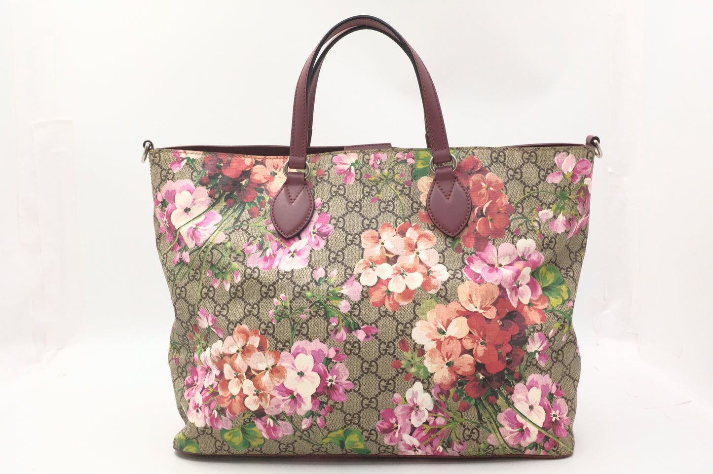 Gucci 2way Tote in GG Supreme Blooms Canvas