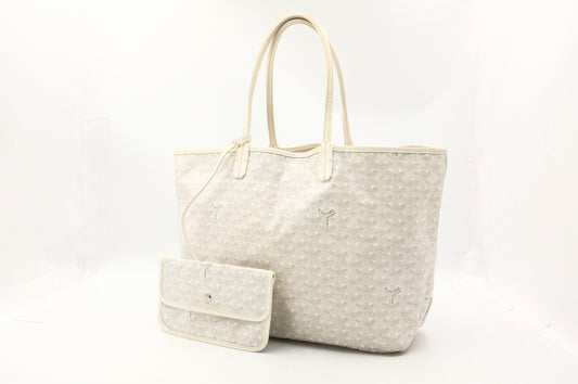 Goyard Saint Louis PM in White Goyardine Canvas