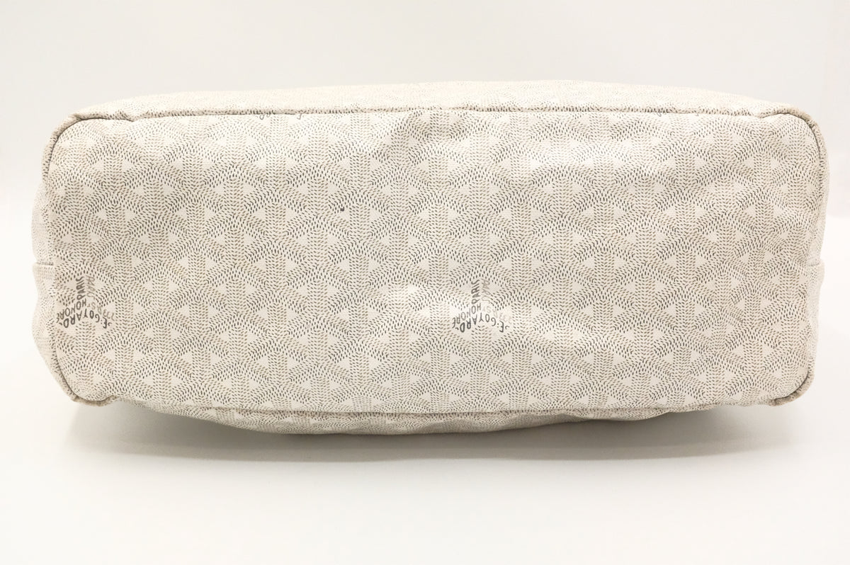 Goyard Saint Louis PM in White Goyardine Canvas