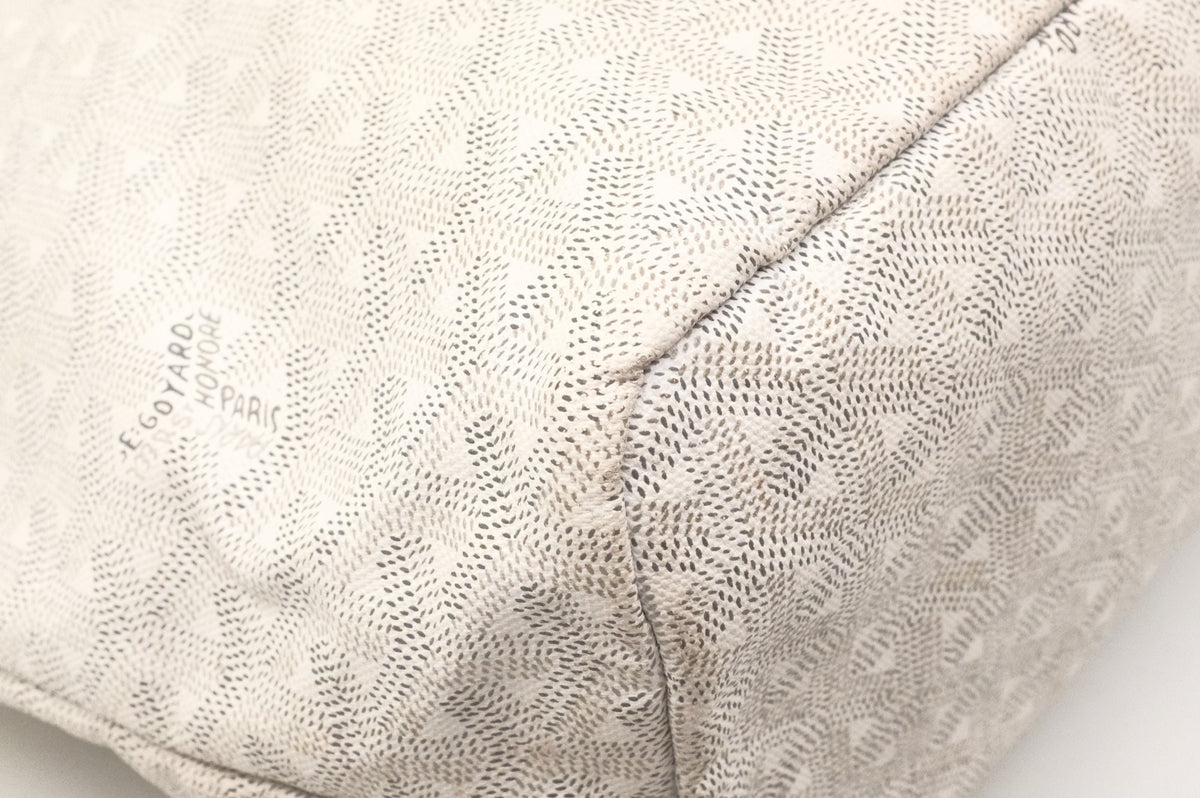 Goyard Saint Louis PM in White Goyardine Canvas
