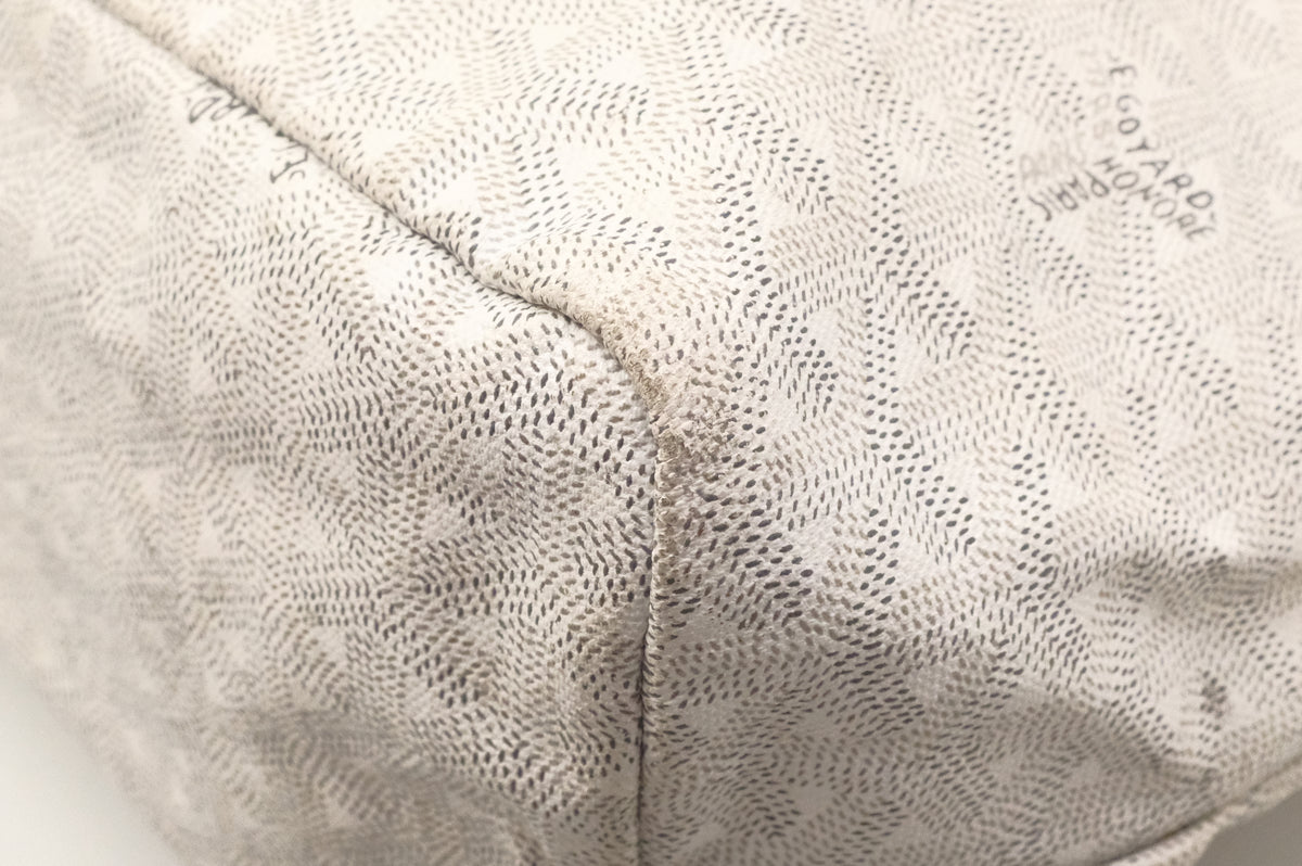 Goyard Saint Louis PM in White Goyardine Canvas