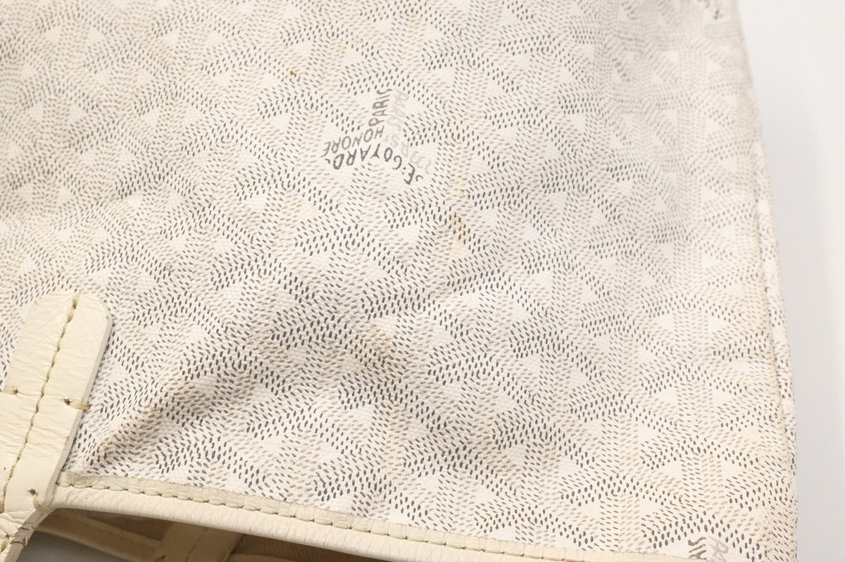 Goyard Saint Louis PM in White Goyardine Canvas