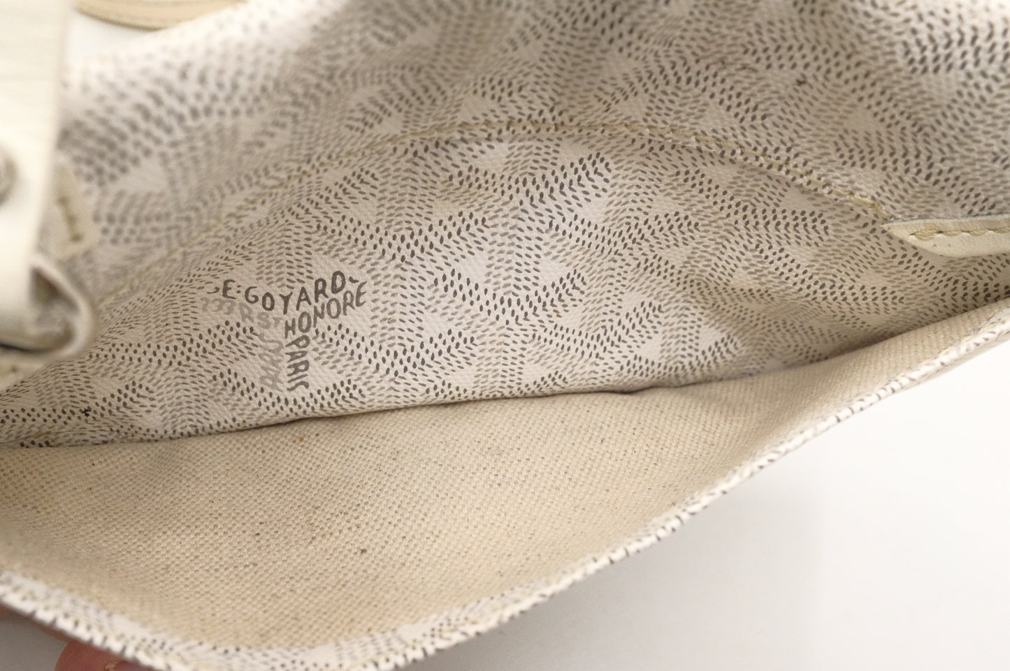 Goyard Saint Louis PM in White Goyardine Canvas