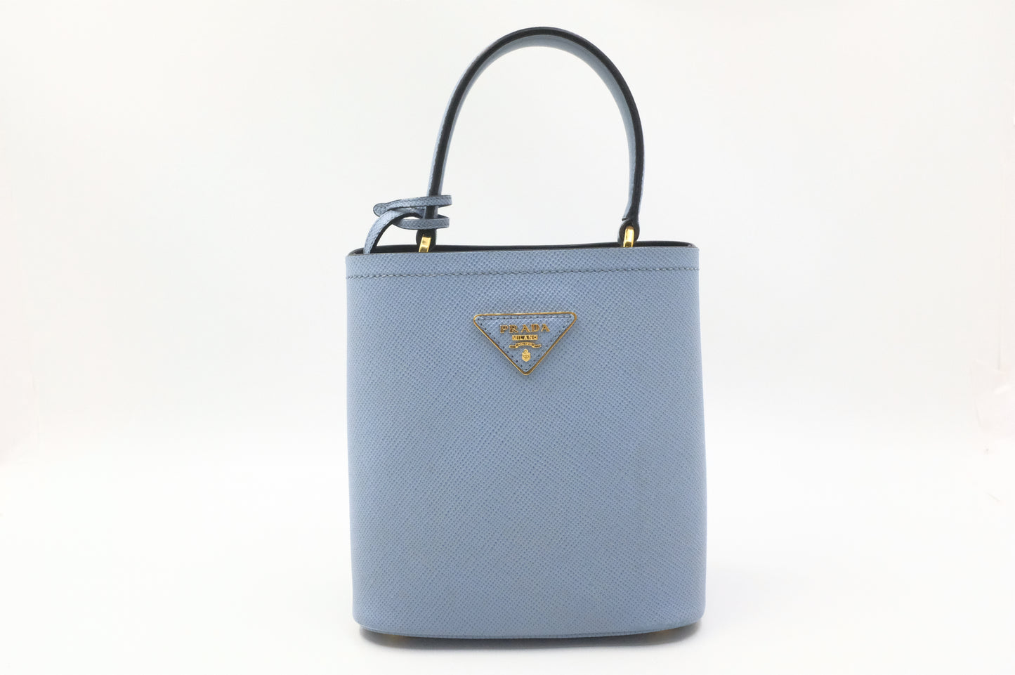 Prada Mini Panier in Astral Blue Saffiano Leather