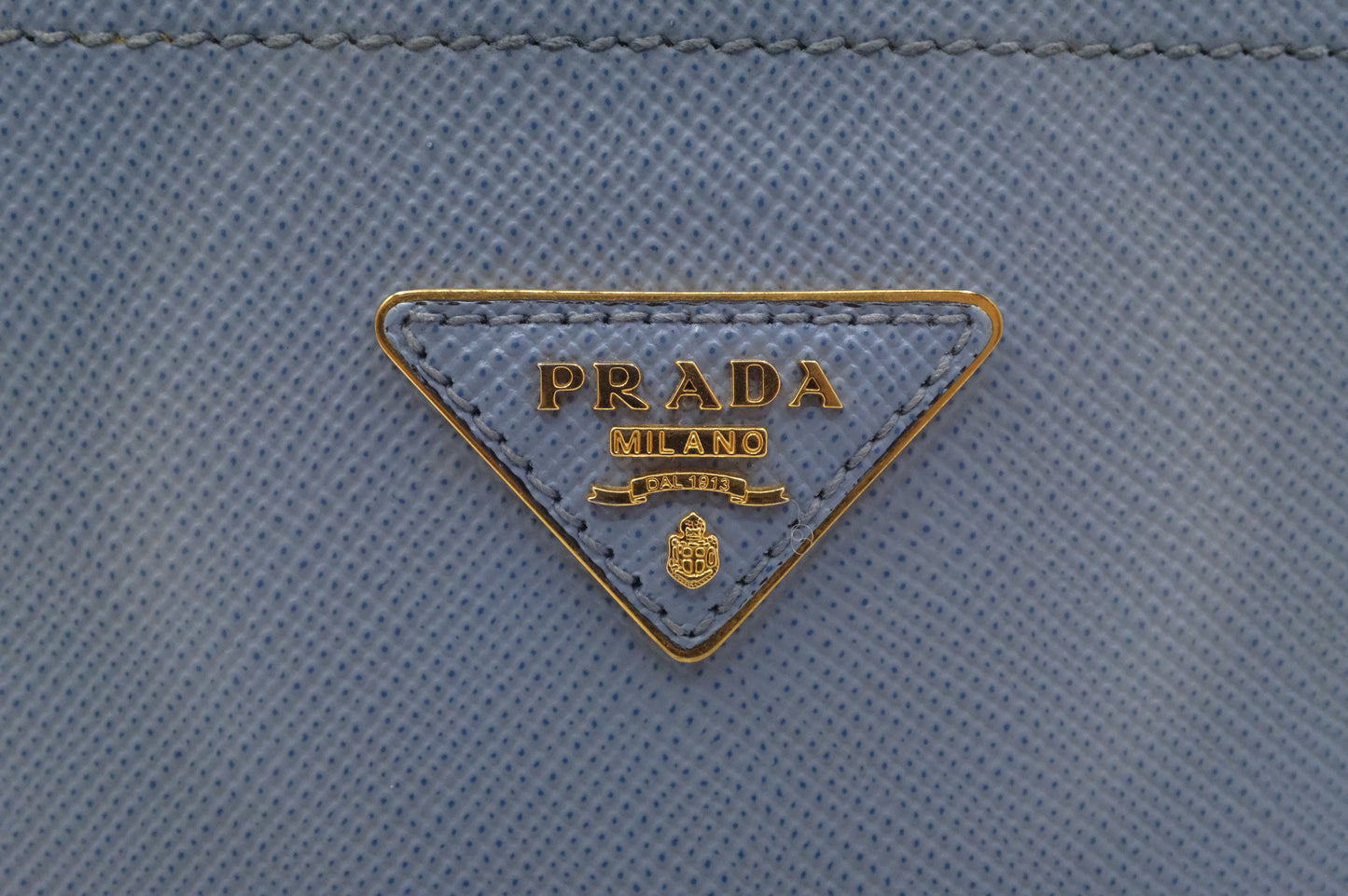 Prada Mini Panier in Astral Blue Saffiano Leather