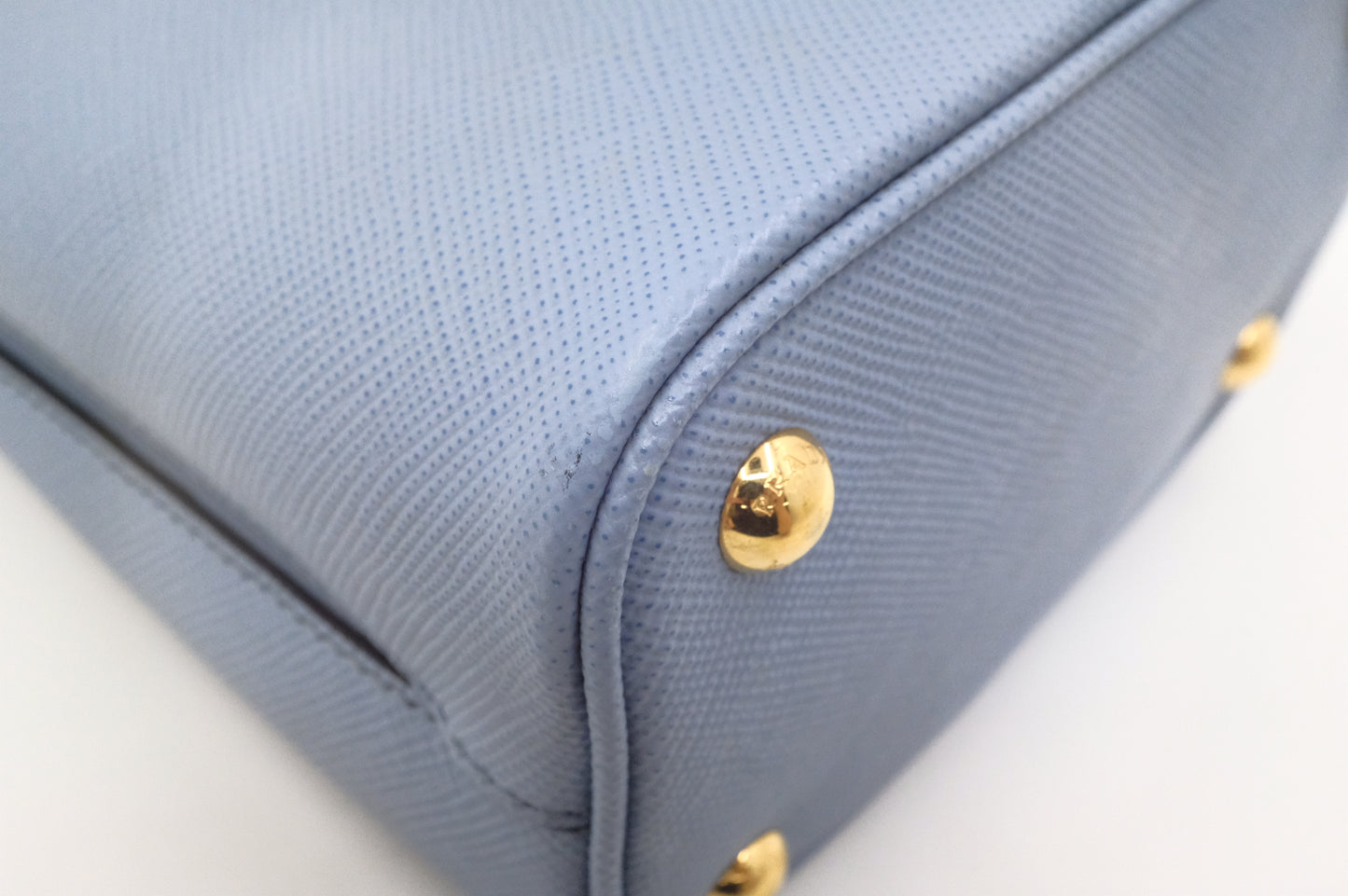 Prada Mini Panier in Astral Blue Saffiano Leather