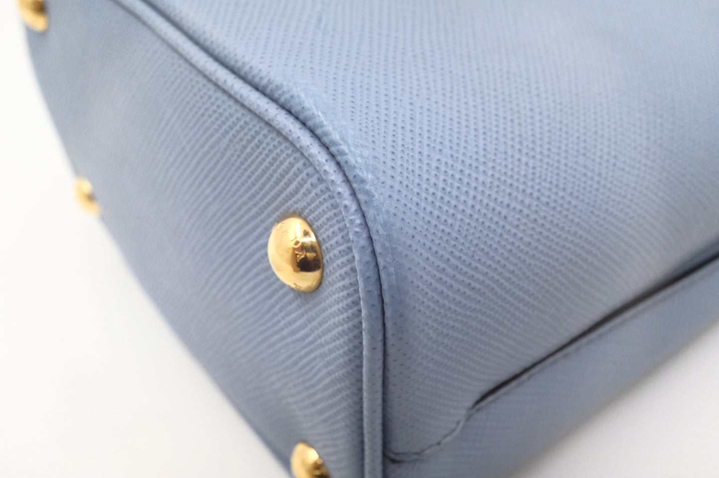 Prada Mini Panier in Astral Blue Saffiano Leather