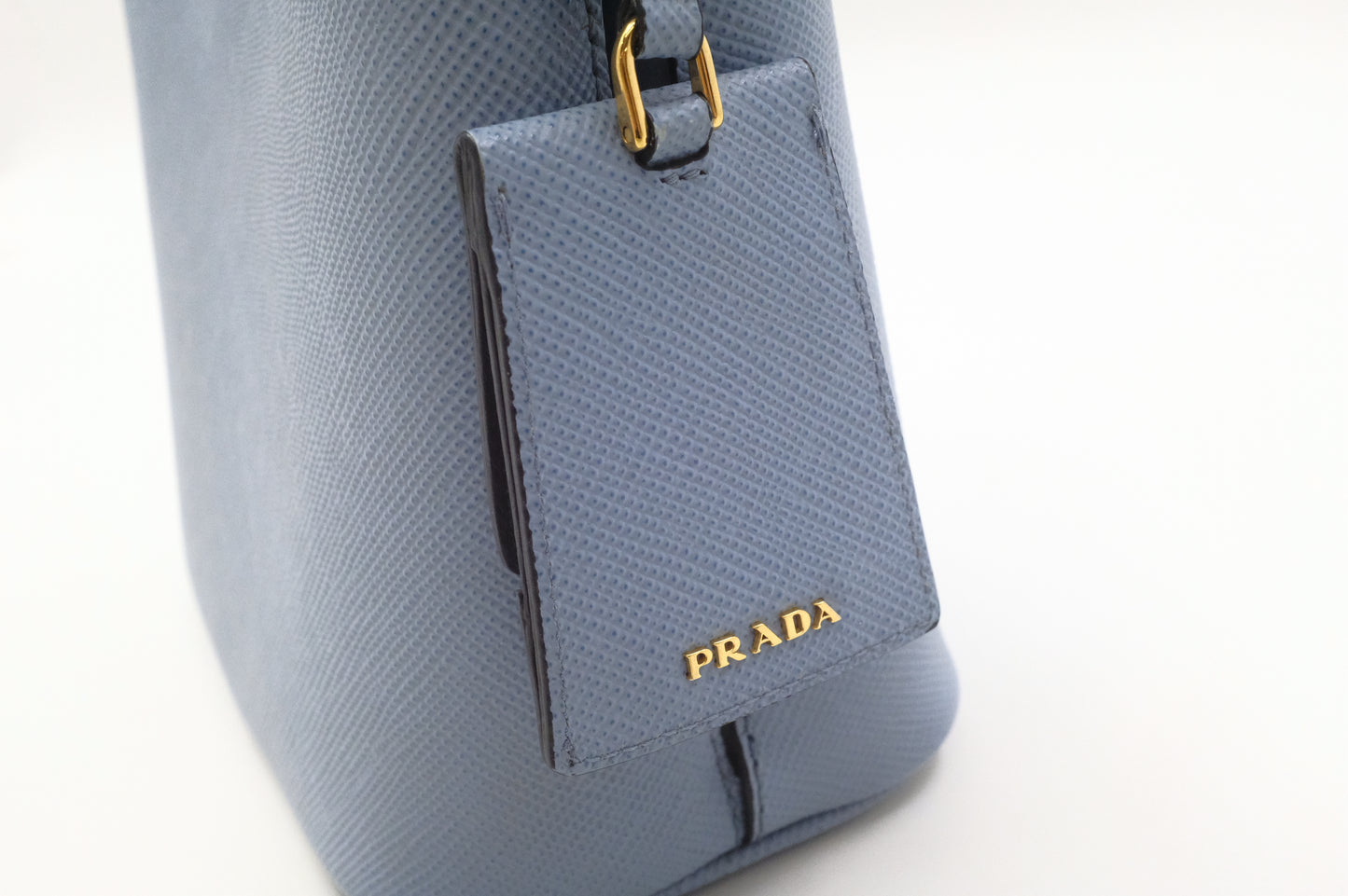 Prada Mini Panier in Astral Blue Saffiano Leather