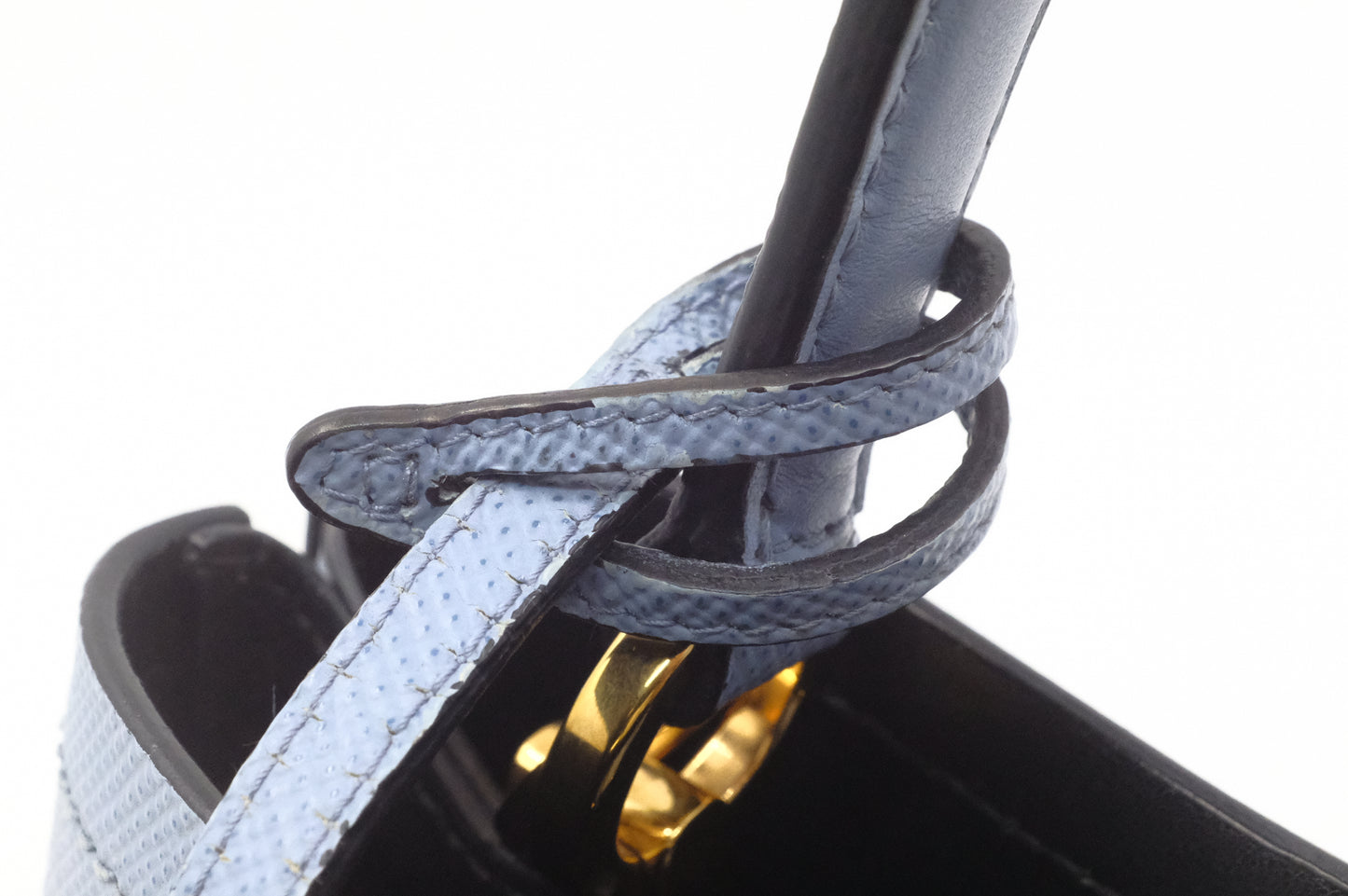 Prada Mini Panier in Astral Blue Saffiano Leather