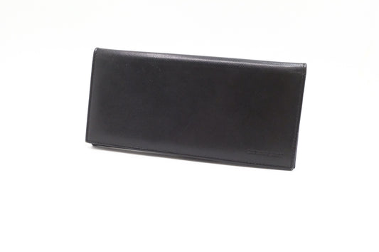 Burberry Long Wallet in Black Leather