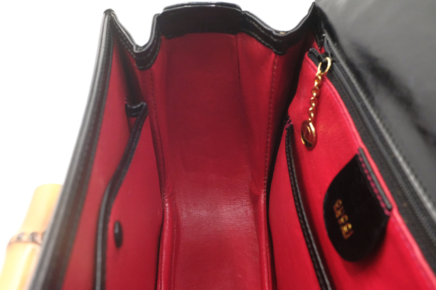 Gucci Since 1947 Bamboo Handbag in Black Leather