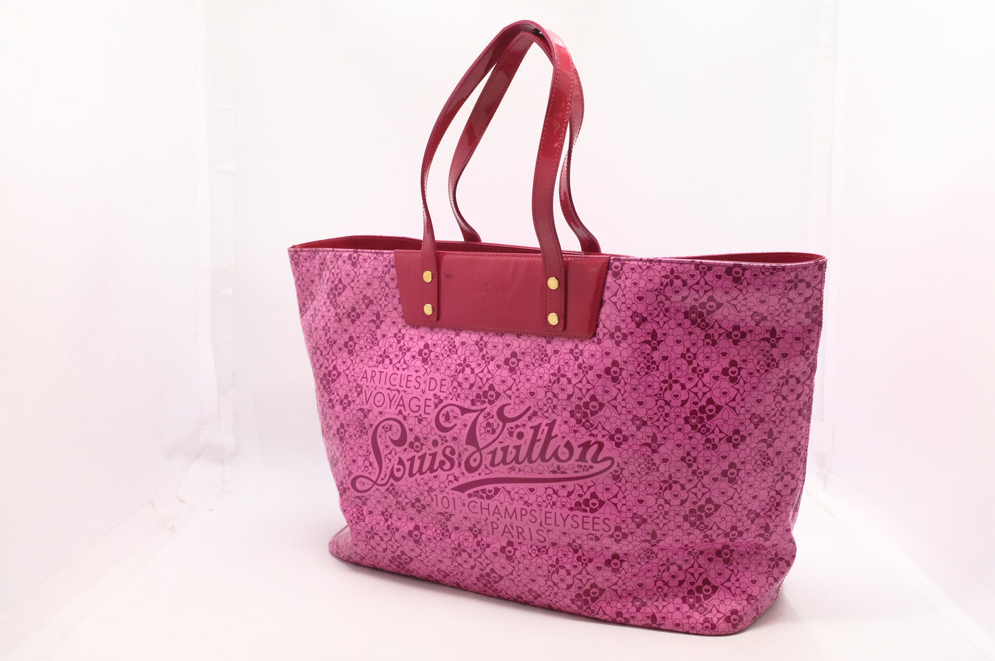 Louis Vuitton Cosmic Blossom Tote in Pink Vinyl Canvas