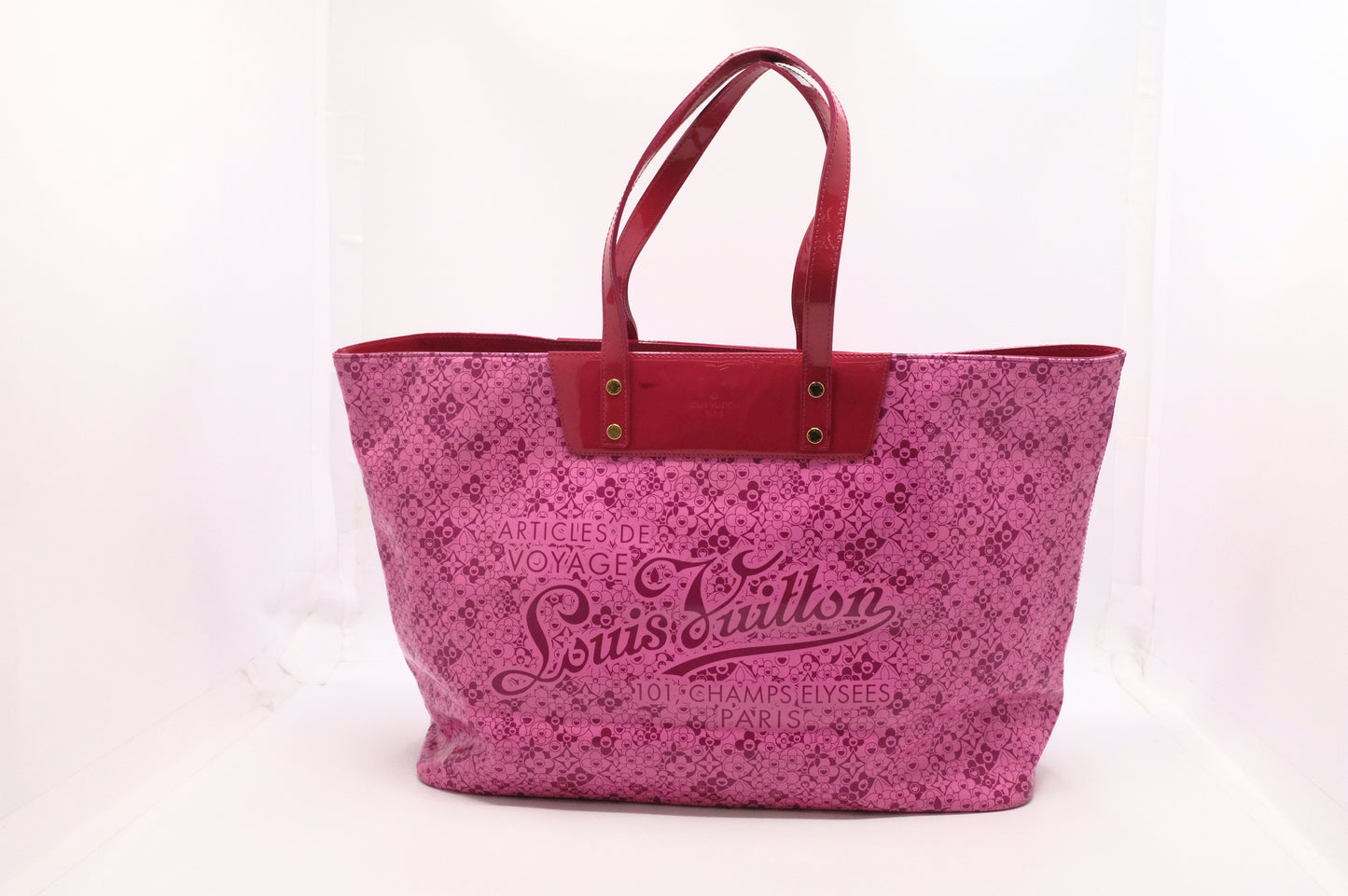 Louis Vuitton Cosmic Blossom Tote in Pink Vinyl Canvas