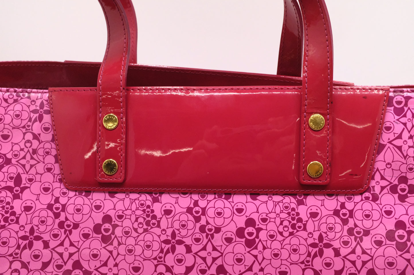 Louis Vuitton Cosmic Blossom Tote in Pink Vinyl Canvas