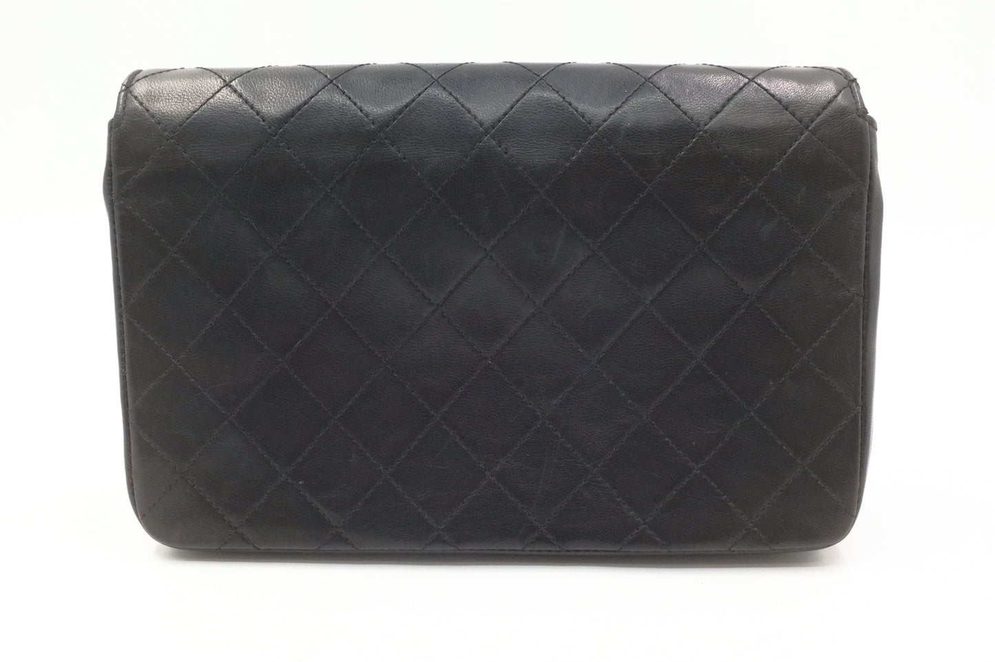 Chanel Circle Medium Single Flap in Black Mattelassé Leather