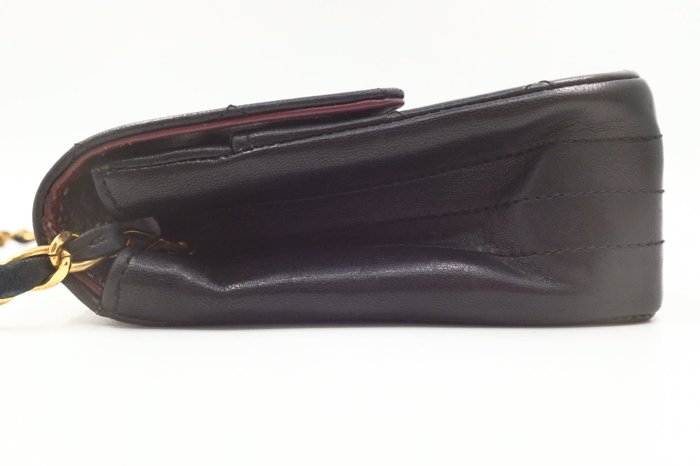 Chanel Circle Medium Single Flap in Black Mattelassé Leather
