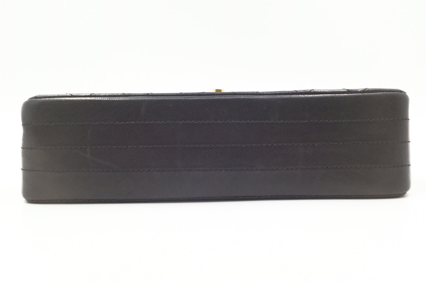 Chanel Circle Medium Single Flap in Black Mattelassé Leather